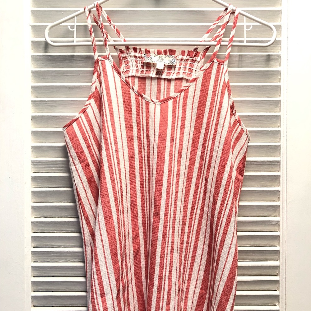 Pink Striped Tank Top